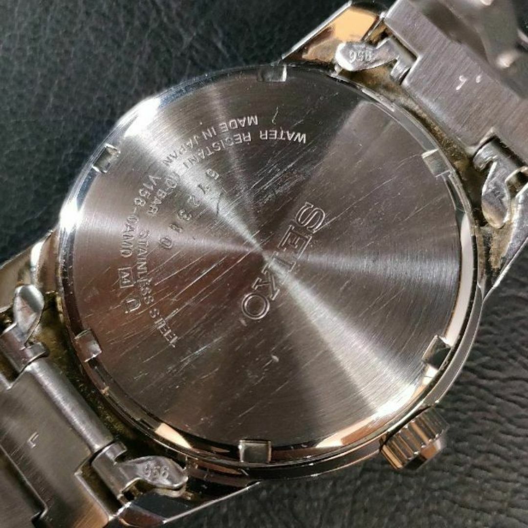 SEIKO(セイコー)の極美品【稼働品】SEIKO　セイコー　V158　ブラック　シルバー　ソーラー メンズの時計(腕時計(アナログ))の商品写真