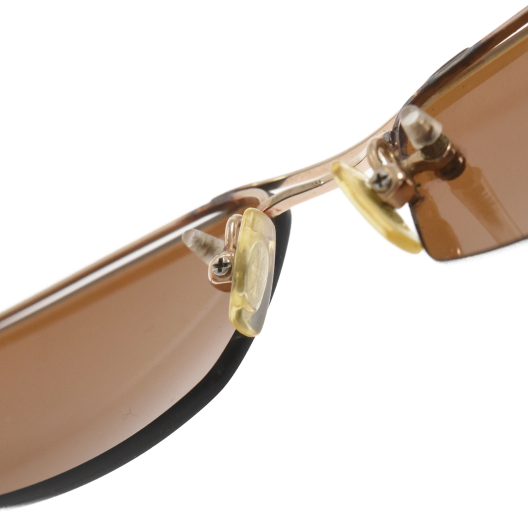 Chrome Hearts(クロムハーツ)のCHROME HEARTS クロムハーツ DRC AUP クロス スクエアフレーム サングラス 眼鏡 ブラウン/ゴールド メンズのファッション小物(サングラス/メガネ)の商品写真
