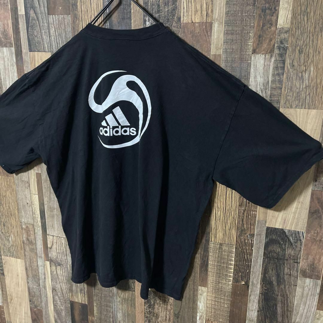 adidas(アディダス)のアディダス メンズ プリント ロゴ ブラック 2XL USA古着 半袖 Tシャツ メンズのトップス(Tシャツ/カットソー(半袖/袖なし))の商品写真