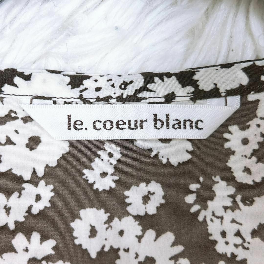 le.coeur blanc(ルクールブラン)の●le.coeur blanc 花柄 ロングシャツワンピース ブラウン 38 レディースのワンピース(その他)の商品写真