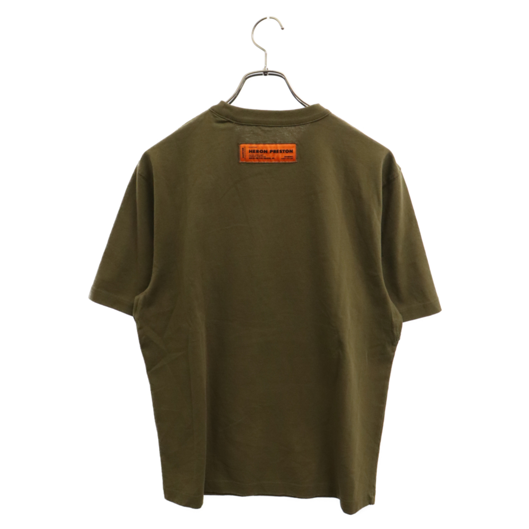 HERON PRESTON ヘロンプレストン グラフィックプリント クルーネック半袖Tシャツ カーキ HMAA032S23JER0025501 メンズのトップス(Tシャツ/カットソー(半袖/袖なし))の商品写真