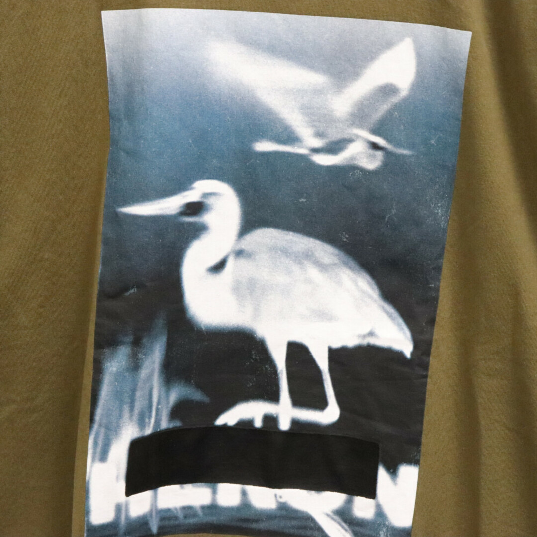 HERON PRESTON ヘロンプレストン グラフィックプリント クルーネック半袖Tシャツ カーキ HMAA032S23JER0025501 メンズのトップス(Tシャツ/カットソー(半袖/袖なし))の商品写真