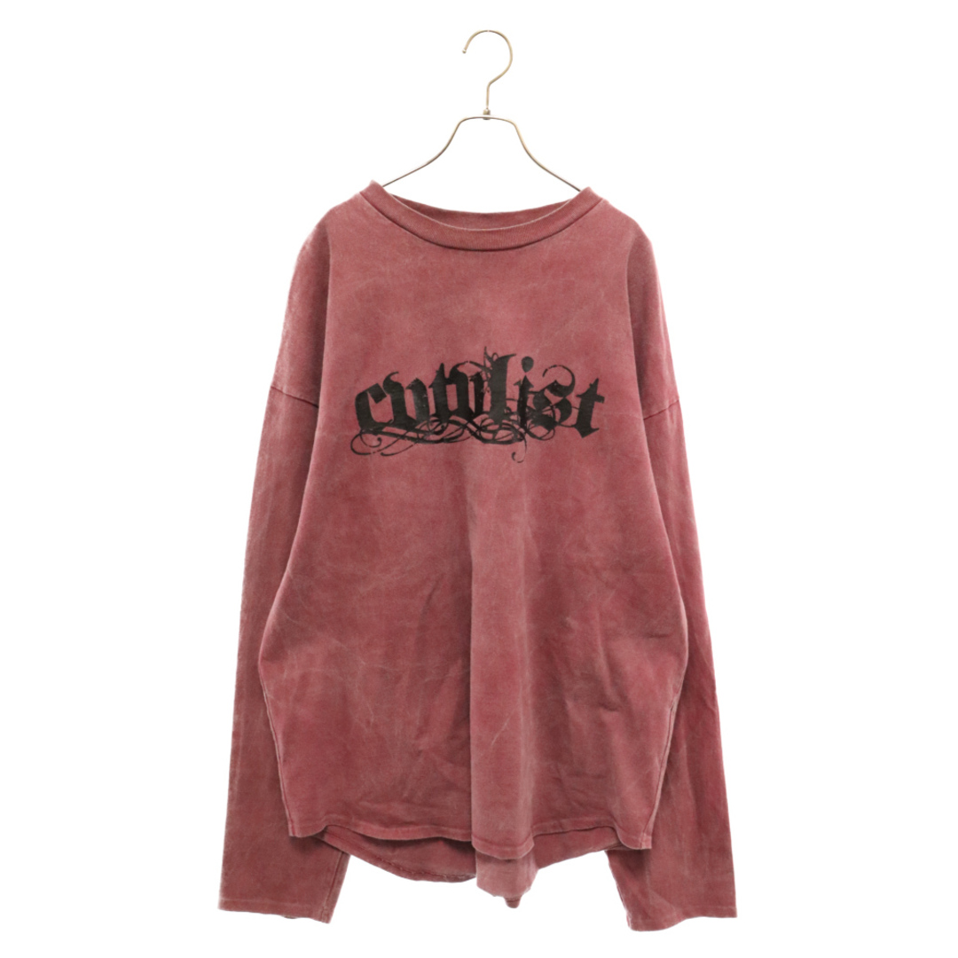 cvtvlist カタリスト グラフィックロゴプリント長袖Tシャツ 2101090303 ピンク メンズのトップス(Tシャツ/カットソー(七分/長袖))の商品写真