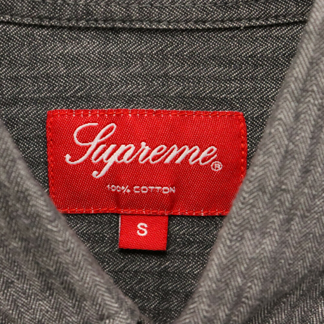 Supreme(シュプリーム)のSUPREME シュプリーム 14AW herringbone denim shirts ヘリンボーン デニム長袖シャツ ブラック メンズのトップス(シャツ)の商品写真