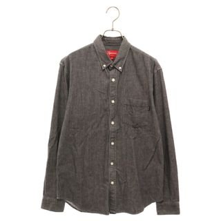 シュプリーム(Supreme)のSUPREME シュプリーム 14AW herringbone denim shirts ヘリンボーン デニム長袖シャツ ブラック(シャツ)