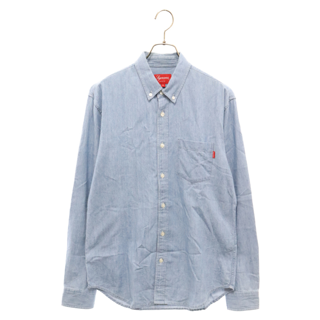 Supreme(シュプリーム)のSUPREME シュプリーム 14AW herringbone denim shirts ヘリンボーン デニム長袖シャツ ブルー メンズのトップス(シャツ)の商品写真