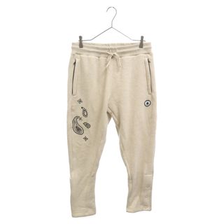 EXAMPLE エグザンプル ROUNDLOGO PATCH SIDE BUTTON SWEAT PANTS ロゴパッチスウェットパンツ ベージュ(その他)