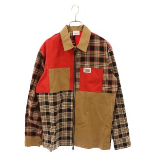 バーバリー(BURBERRY)のBURBERRY バーバリー 20SS カラーブロックチェック ジップアップジャケット 8023797 ブラウン(フライトジャケット)