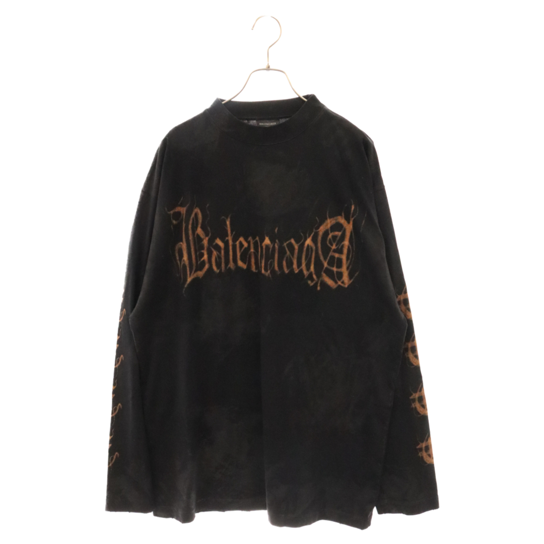 Balenciaga(バレンシアガ)のBALENCIAGA バレンシアガ 23SS デストロイ加工ヘビーメタル長袖カットソー 739783 T0VE1 ブラック メンズのトップス(Tシャツ/カットソー(七分/長袖))の商品写真