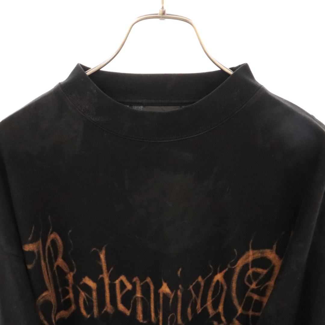 Balenciaga(バレンシアガ)のBALENCIAGA バレンシアガ 23SS デストロイ加工ヘビーメタル長袖カットソー 739783 T0VE1 ブラック メンズのトップス(Tシャツ/カットソー(七分/長袖))の商品写真