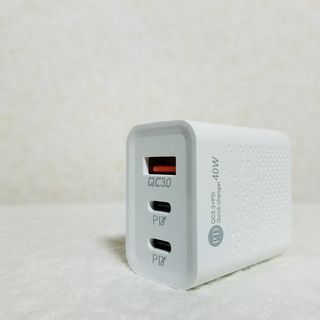 40W PD充電器 急速充電器★iPhone★Android★PD20w×2(バッテリー/充電器)