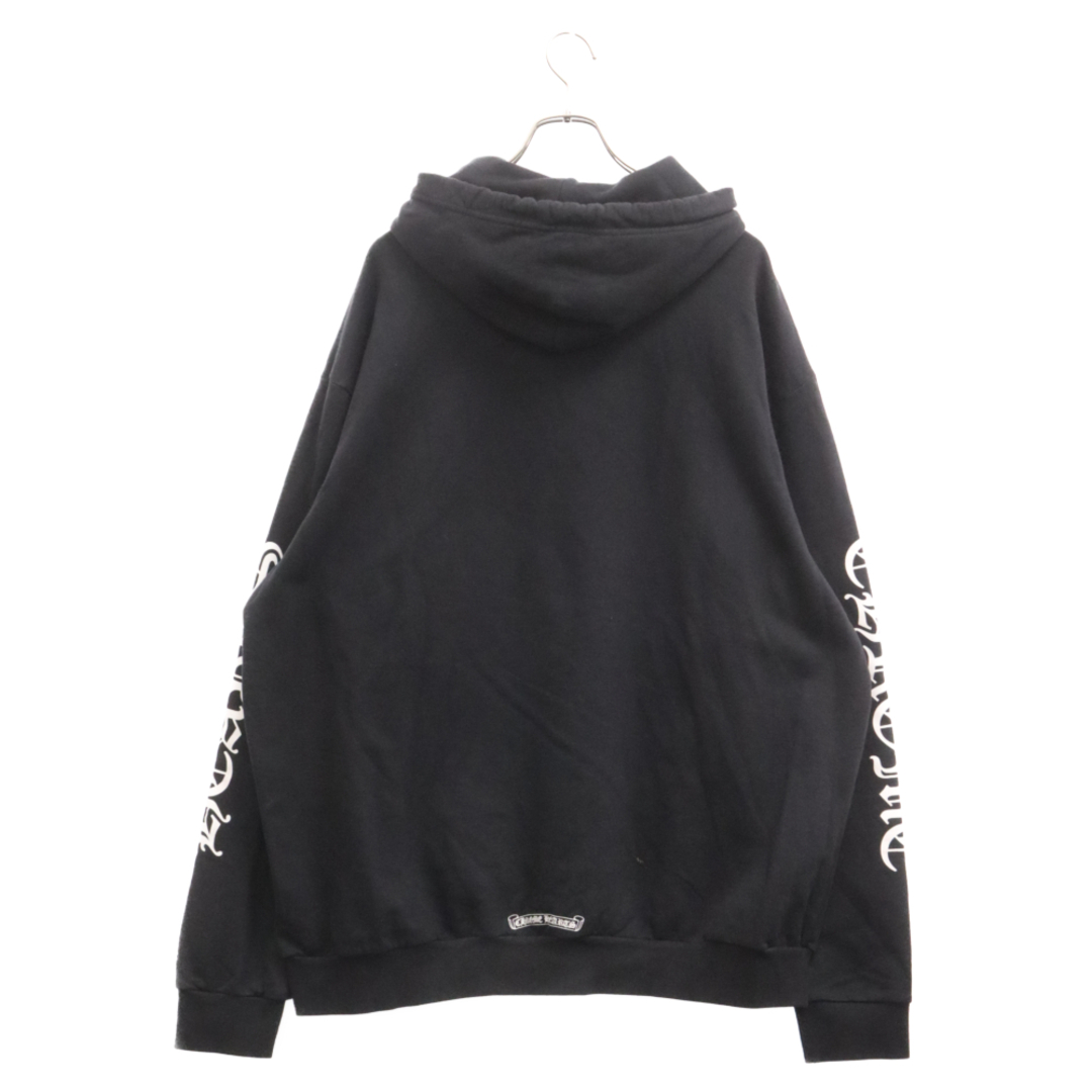 Chrome Hearts(クロムハーツ)のCHROME HEARTS クロムハーツ SWTSHRT PLVR アームロゴプリントプルオーバーパーカー ブラック/ホワイト メンズのトップス(パーカー)の商品写真