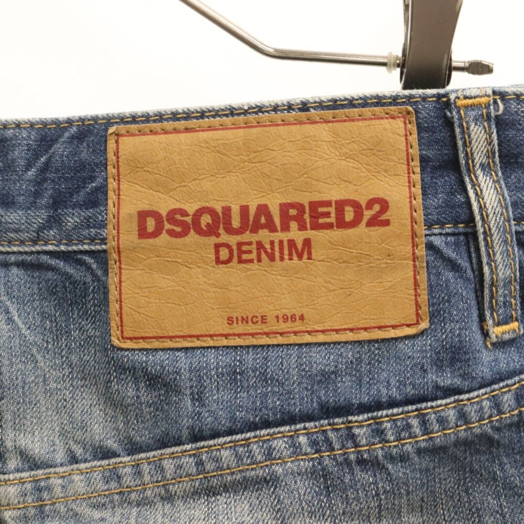 DSQUARED2(ディースクエアード)のDSQUARED2 ディースクエアード CLASSIC KENNY TWIST JEAN クラシック ケニー ツイスト ジーン ペイント加工 ダメージ スキニーデニム S74LA0791 S30309 インディゴ メンズのパンツ(デニム/ジーンズ)の商品写真