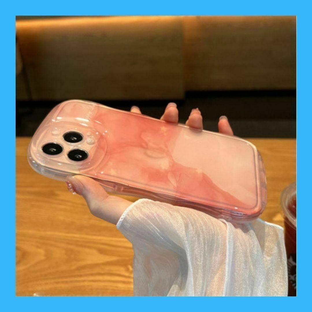 【リサクマ様専用】ぼかしグラデーション iPhone15proケース ピンク スマホ/家電/カメラのスマホアクセサリー(iPhoneケース)の商品写真