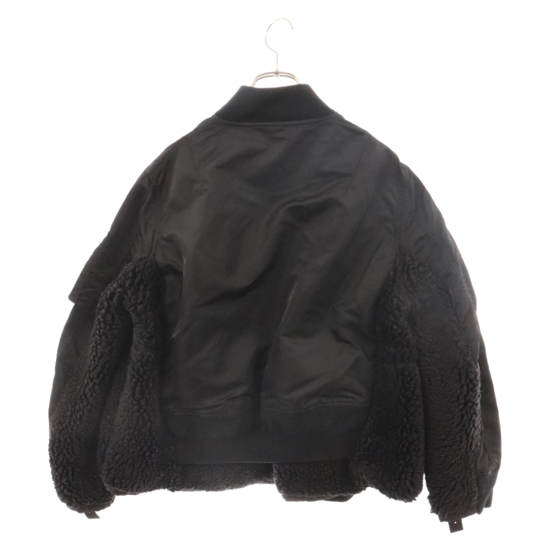 sacai(サカイ)のSacai サカイ 21AW Nylon Twill Mix Blouson 21-05745 ナイロンツイルミックスブルゾン MA-1 ブラック メンズのジャケット/アウター(ブルゾン)の商品写真