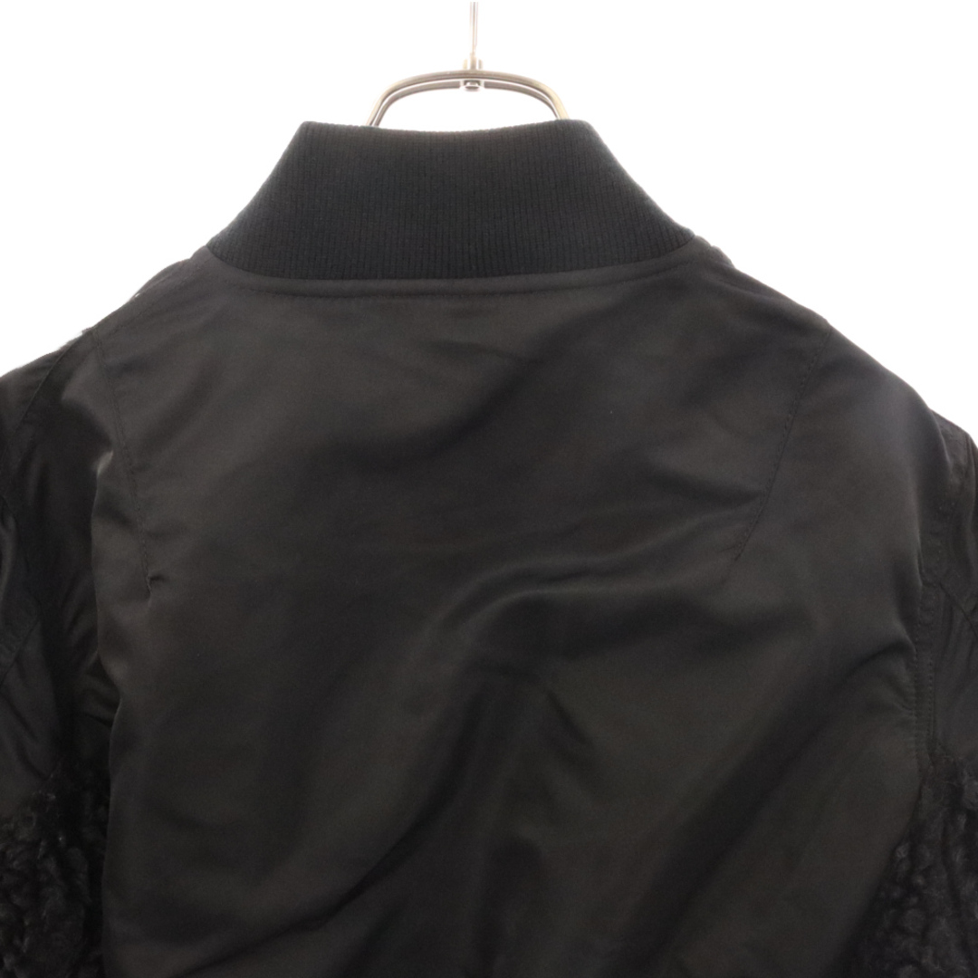 sacai(サカイ)のSacai サカイ 21AW Nylon Twill Mix Blouson 21-05745 ナイロンツイルミックスブルゾン MA-1 ブラック メンズのジャケット/アウター(ブルゾン)の商品写真