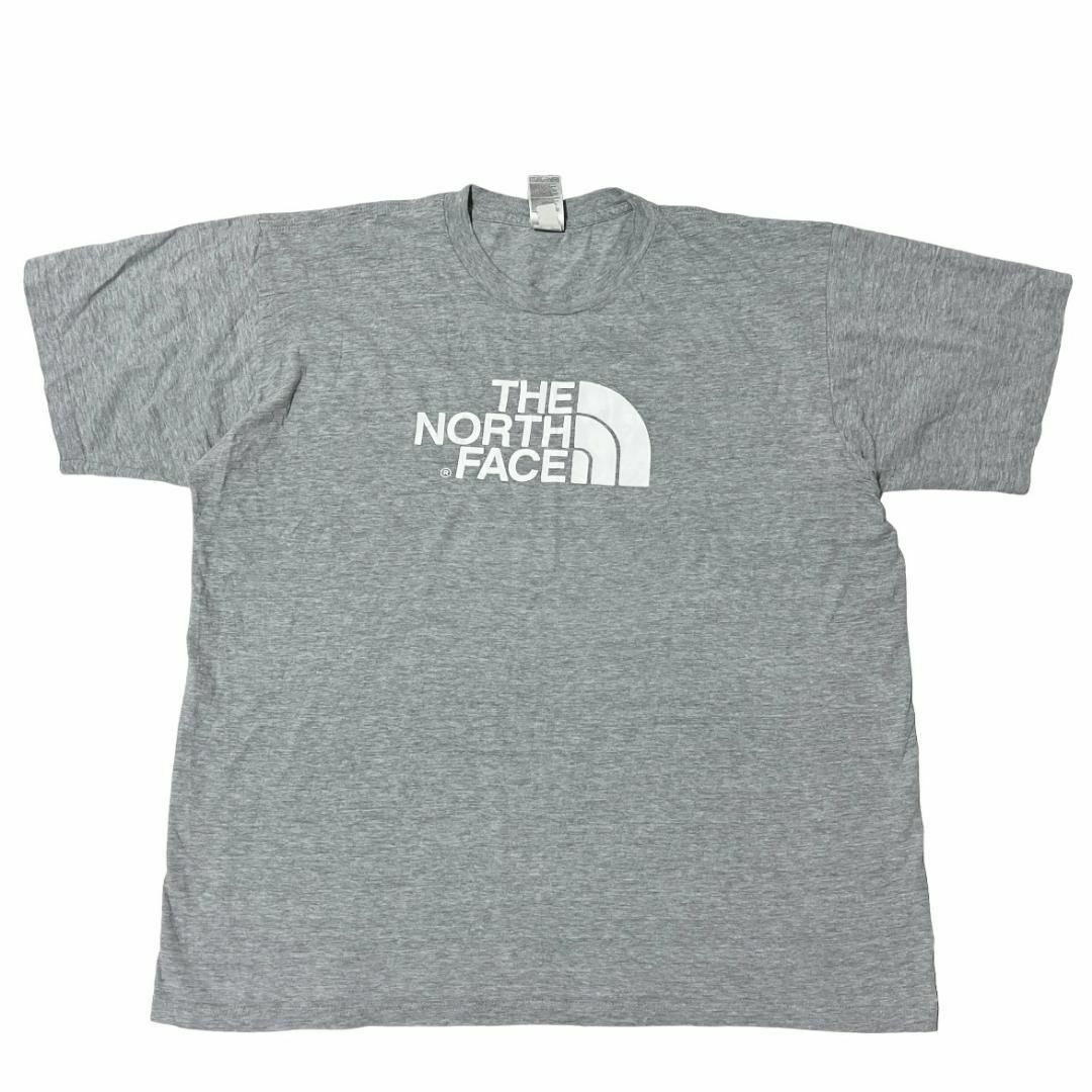 THE NORTH FACE(ザノースフェイス)のノースフェイス 半袖Tシャツ ロゴT グレー ビッグロゴ US古着 e91 メンズのトップス(Tシャツ/カットソー(半袖/袖なし))の商品写真