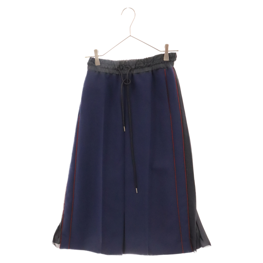 sacai(サカイ)のSacai サカイ 22AW Technical Jersey Skirt 22-06185 テクニカルジャージスカート ドッキング 再構築 ネイビー レディース レディースのスカート(ロングスカート)の商品写真