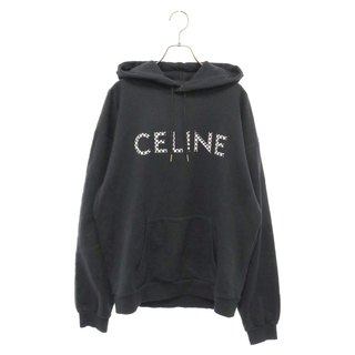 セリーヌ(celine)のCELINE セリーヌ 21AW Loose Sweatshirt In Cotton Fleece With Studs 2Y479052H コットンフリーススタッズルーズ プルオーバーフーディ パーカー ブラック(パーカー)