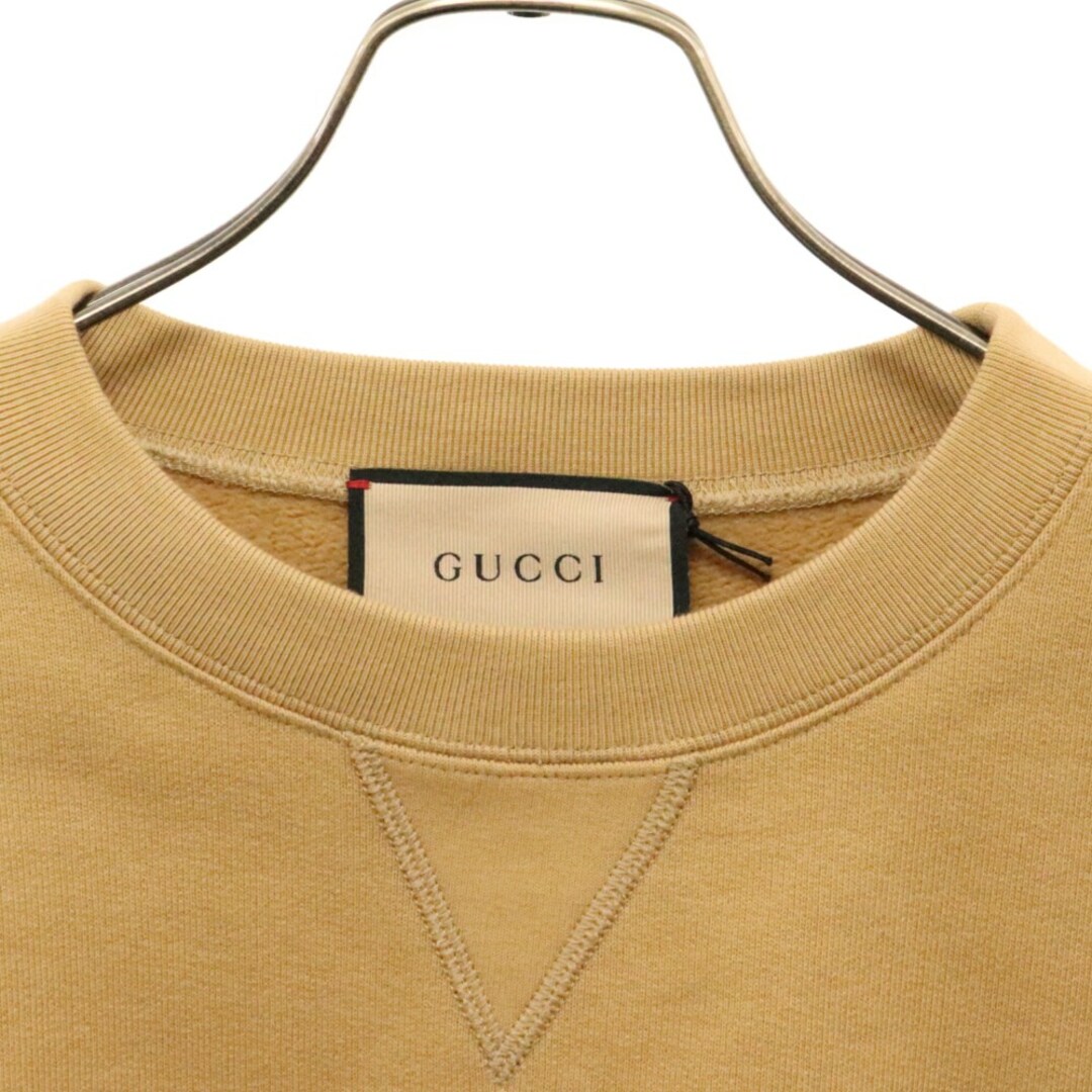 Gucci(グッチ)のGUCCI グッチ COTTON JERSEY SWEATSHIRT WITH WEB STRIPE 768448 XJF3W バックウェブストライプ クルーネックスウェットトレーナー ブラウン メンズのトップス(スウェット)の商品写真