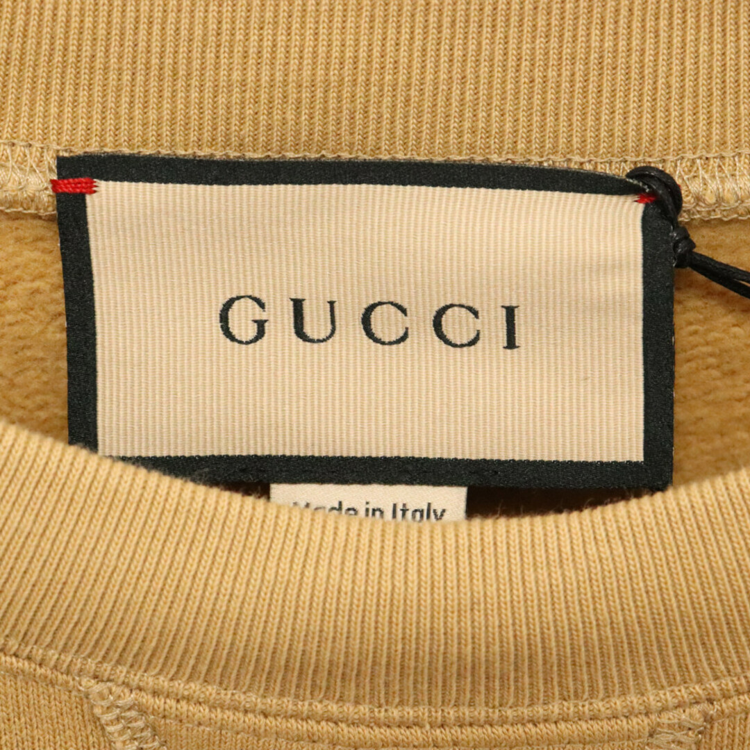 Gucci(グッチ)のGUCCI グッチ COTTON JERSEY SWEATSHIRT WITH WEB STRIPE 768448 XJF3W バックウェブストライプ クルーネックスウェットトレーナー ブラウン メンズのトップス(スウェット)の商品写真