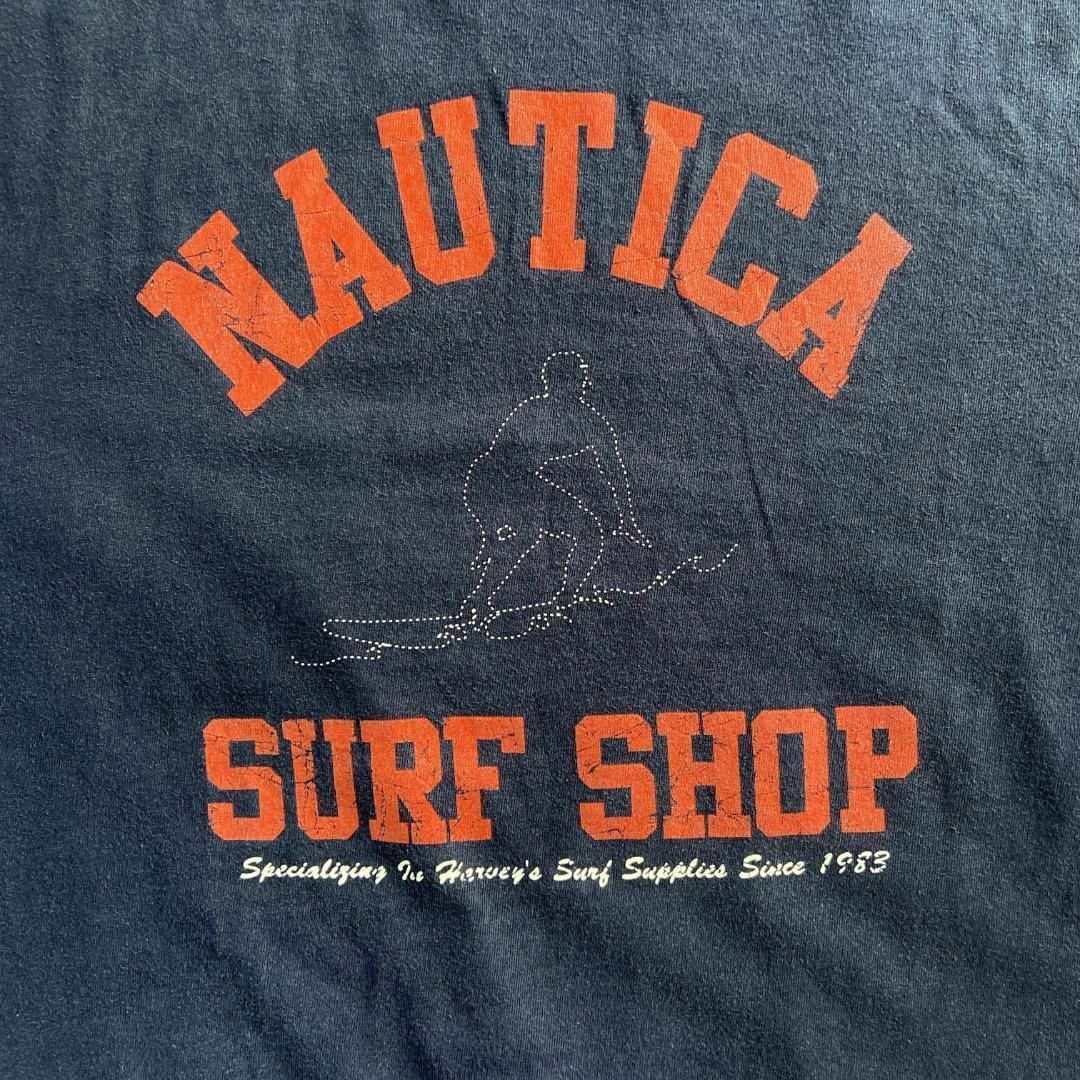 NAUTICA(ノーティカ)のノーティカ NAUTICA Tシャツ ビッグロゴ 古着 ネイビー M (L相当) メンズのトップス(Tシャツ/カットソー(半袖/袖なし))の商品写真