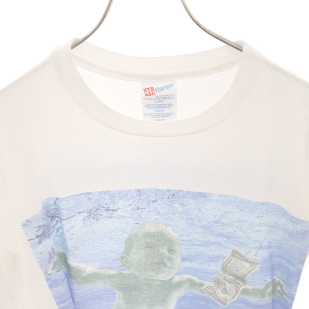 VINTAGE ヴィンテージ 90s NIRVANA NEVERMIND TEE BASCKSTAGE PASS ニルヴァーナ ネバーマインド バックステージパス フォトプリント半袖Tシャツ ホワイト/ブルー メンズのトップス(Tシャツ/カットソー(半袖/袖なし))の商品写真