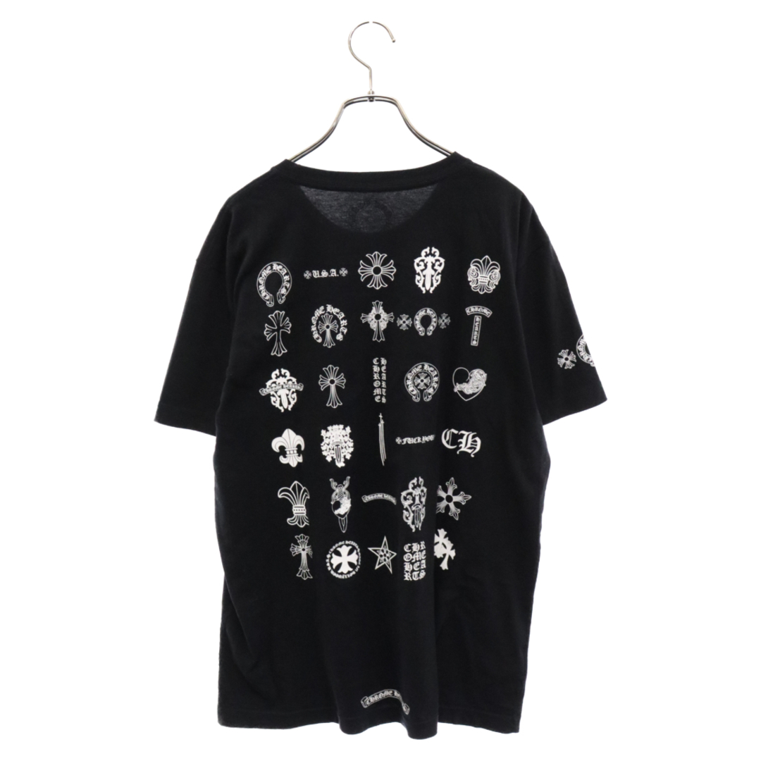 Chrome Hearts(クロムハーツ)のCHROME HEARTS クロムハーツ Multi Motif Back Logo Print S/S TEE バックプリント マルチモチーフロゴ 半袖Tシャツ カットソー ブラック メンズのトップス(Tシャツ/カットソー(半袖/袖なし))の商品写真