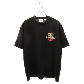 BURBERRY - BURBERRY バーバリー MONOGRAM MOTIF COTTON OVERSIZE T-SHIRT 8017494 モノグラム モチーフロゴ オーバーサイズ コットン 半袖Tシャツ カットソー ブラック