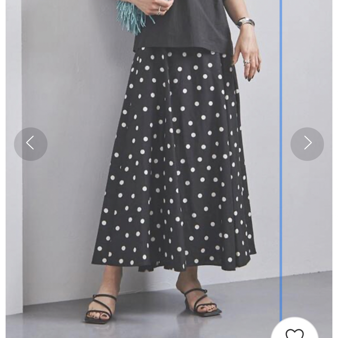 UNITED ARROWS(ユナイテッドアローズ)の美品　ユナイテッドアローズ　LINEN マキシ スカート　ドット レディースのスカート(ロングスカート)の商品写真