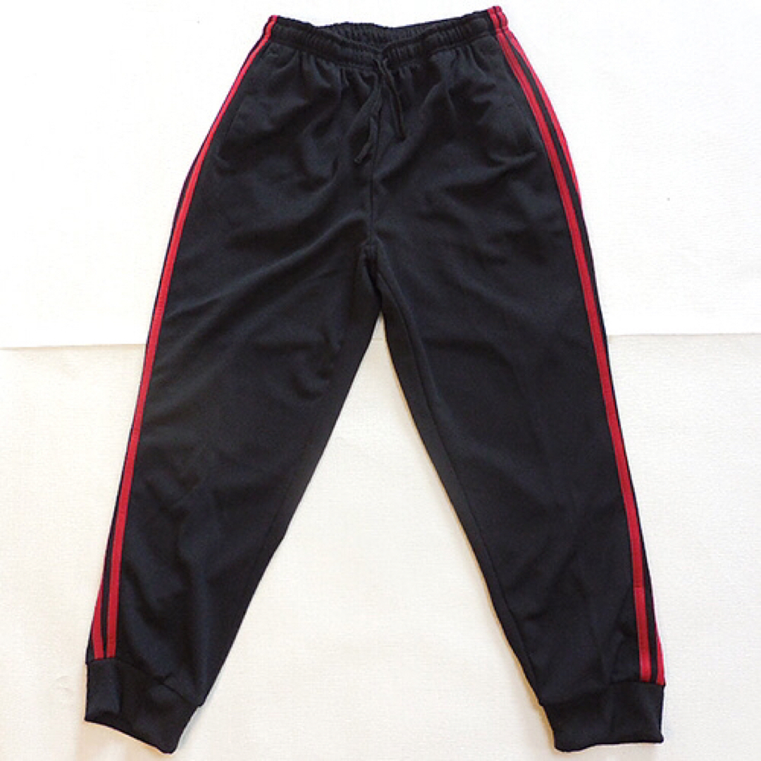 【新品】スウェット パンツ メンズ 黒×赤ライン LL 太ライン ジョガーパンツ メンズのパンツ(ワークパンツ/カーゴパンツ)の商品写真