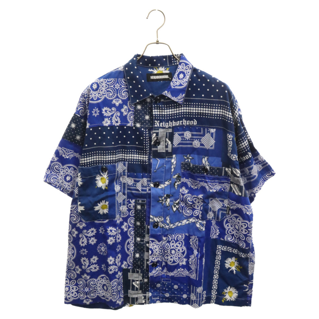 NEIGHBORHOOD(ネイバーフッド)のNEIGHBORHOOD ネイバーフッド 21SS BANDANA TYPE-B/C-SHIRT.SS バンダナ 半袖 シャツ ブルー 211TSNH‐SHM07 メンズのトップス(シャツ)の商品写真