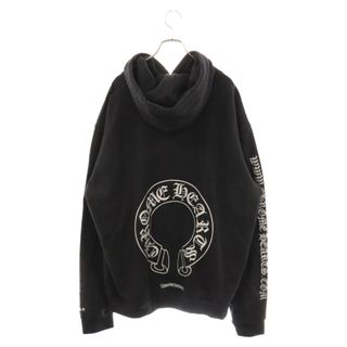 クロムハーツ(Chrome Hearts)のCHROME HEARTS クロムハーツ 24SS シルバーグリッターフーディ オンライン限定 プルオーバーパーカー ラメ ホースシュー ブラック/シルバー(パーカー)