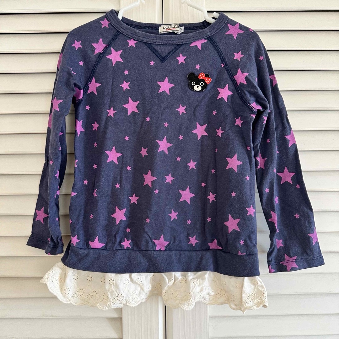 mikihouse(ミキハウス)のミキハウス ダブルビー 長袖トップス 110 キッズ/ベビー/マタニティのキッズ服女の子用(90cm~)(Tシャツ/カットソー)の商品写真