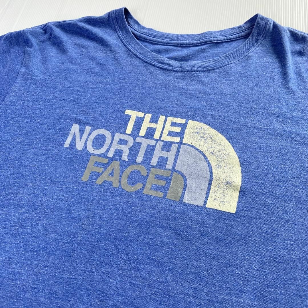 THE NORTH FACE(ザノースフェイス)のノース フェイス ビッグロゴ Tシャツ ゆるだぼ 90s 古着 ブルー XL メンズのトップス(Tシャツ/カットソー(半袖/袖なし))の商品写真