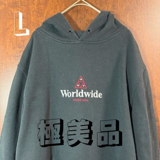 【極美品】HUF ハフ パーカー ブラック ストリート L スウェット(パーカー)