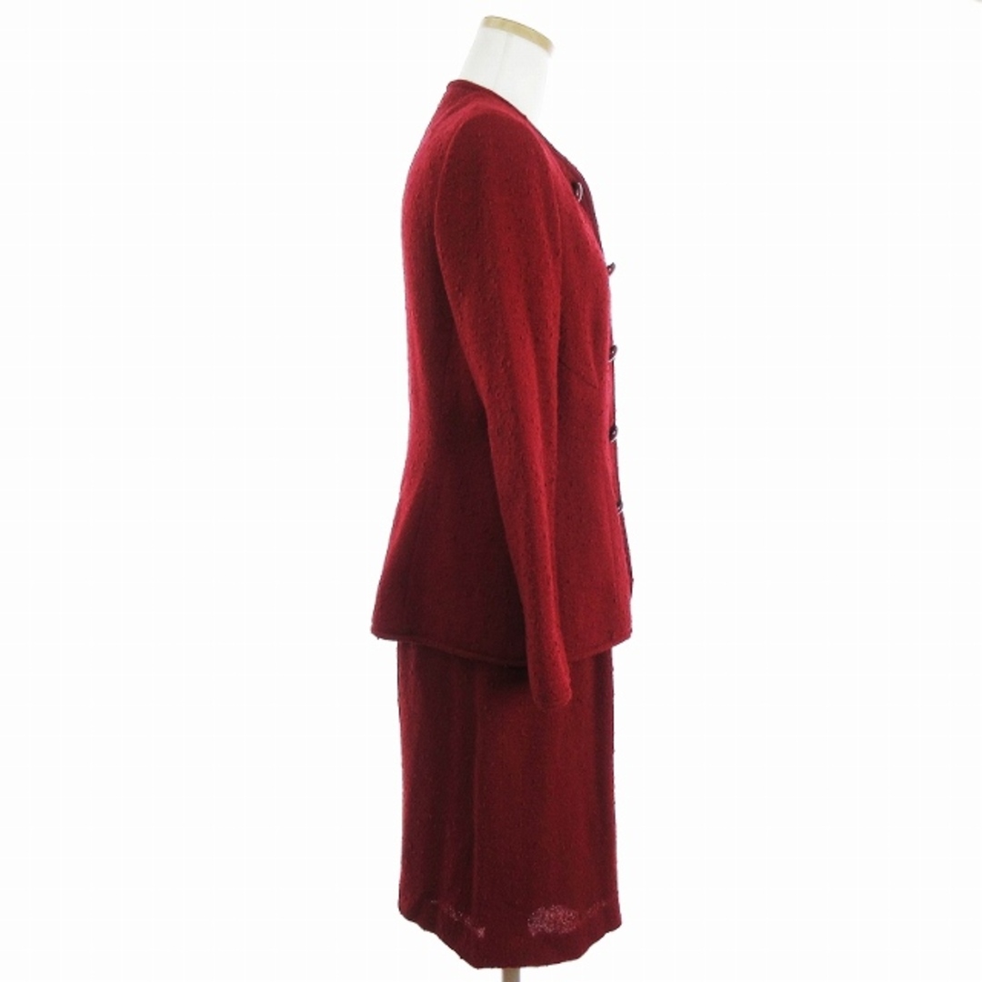 Yukiko Hanai(ユキコハナイ)のマダムハナイ セットアップ 上下セット ジャケット スカート 赤 9 M位 レディースのジャケット/アウター(ノーカラージャケット)の商品写真