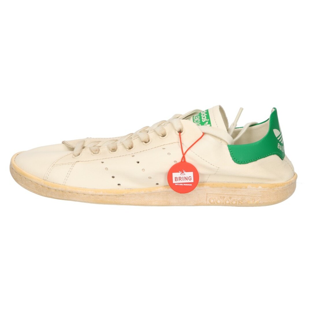 Balenciaga(バレンシアガ)のBALENCIAGA バレンシアガ ×adidas Stan Smith HP6784 アディダス スタンスミス ユーズド加工 レザーローカットスニーカー ホワイト/グリーン US9/27.5cm メンズの靴/シューズ(スニーカー)の商品写真