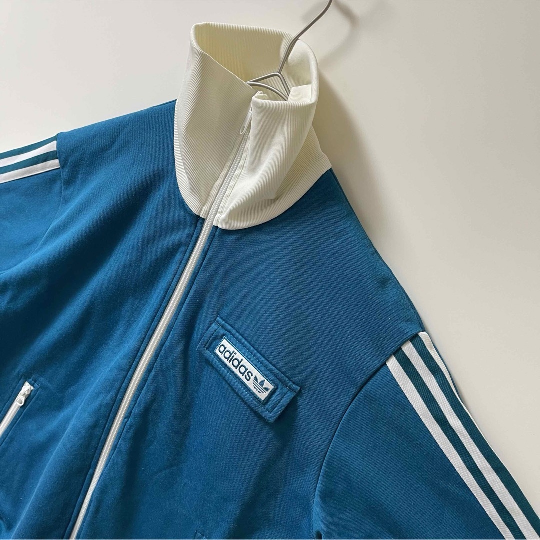 adidas(アディダス)の00s美品】アディダス刺繍トラックジャケット古着ジャージトップ　トレフォイル メンズのトップス(ジャージ)の商品写真