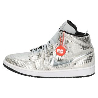 ナイキ(NIKE)のNIKE ナイキ WMNS AIR JORDAN 1 MID SE DISCO BALL ウィメンズ エア ジョーダン 1 ミッドカットスニーカー ディスコボール シルバー US11/28cm CU9304-001(スニーカー)