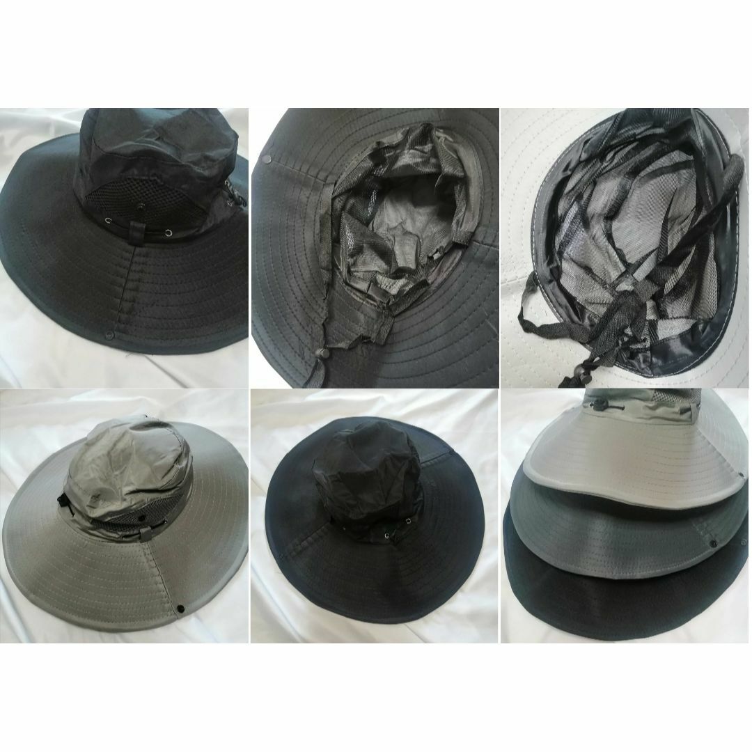 アウトドア キャンプ 帽子 サンバイザー キャップ サファリハット 防水 速乾 メンズの帽子(サンバイザー)の商品写真