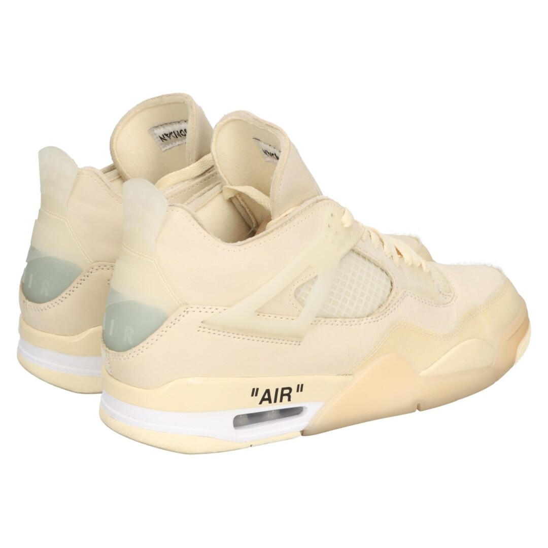 NIKE(ナイキ)のNIKE ナイキ ×OFF-WHITE WMNS AIR JORDAN 4 RETRO SP SAIL×オフホワイト ウィメンズ エアジョーダン4 セイル ハイカットスニーカー アイボリーUS11/28cm CV9388-100 メンズの靴/シューズ(スニーカー)の商品写真