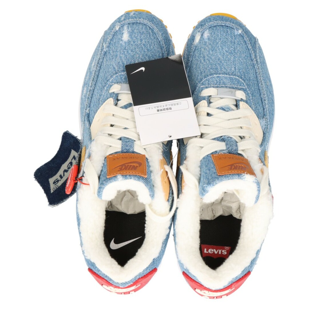 NIKE(ナイキ)のNIKE ナイキ ×Levi's AIR MAX 90 BY YOU DENIM リーバイス エアマックス 90 バイユー デニム ローカットスニーカーシューズ インディゴ US8.5 708279-988 メンズの靴/シューズ(スニーカー)の商品写真