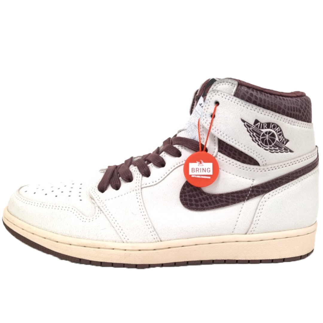 NIKE(ナイキ)のNIKE ナイキ ×A MA MANIERE AIR JORDAN 1 RETRO HIGH OG SP DO7097-100 アマ マニエール エアジョーダン1 ハイカットスニーカー シューズ ホワイト/ブラウン US9.5/27.5cm メンズの靴/シューズ(スニーカー)の商品写真