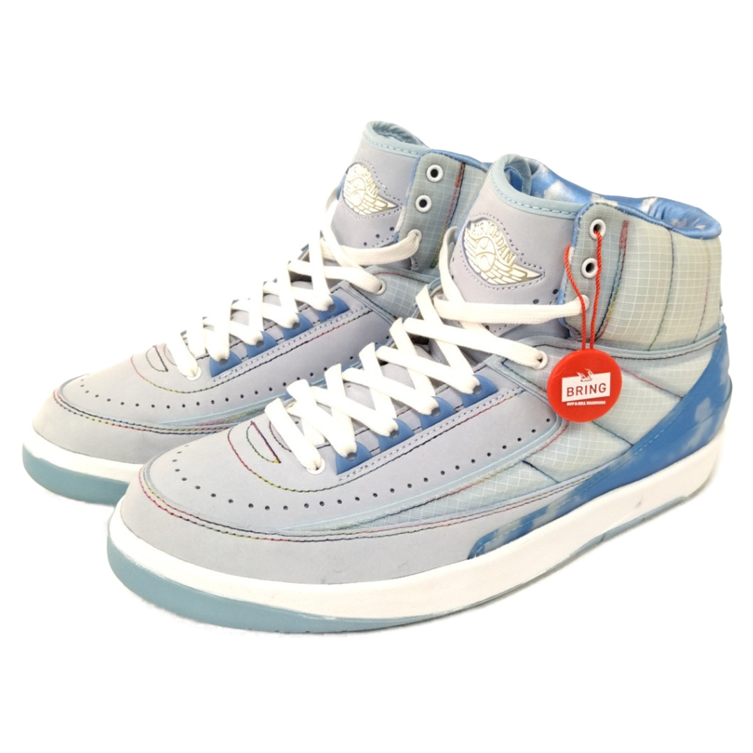 NIKE(ナイキ)のNIKE ナイキ ×J Balvin AIR JORDAN 2 RETRO SP Celestine Blue J. バルヴィン エアジョーダン2 レトロ SP セレスティンブルー ハイカットスニーカー DQ7691-419 US8.5/26.5cm メンズの靴/シューズ(スニーカー)の商品写真