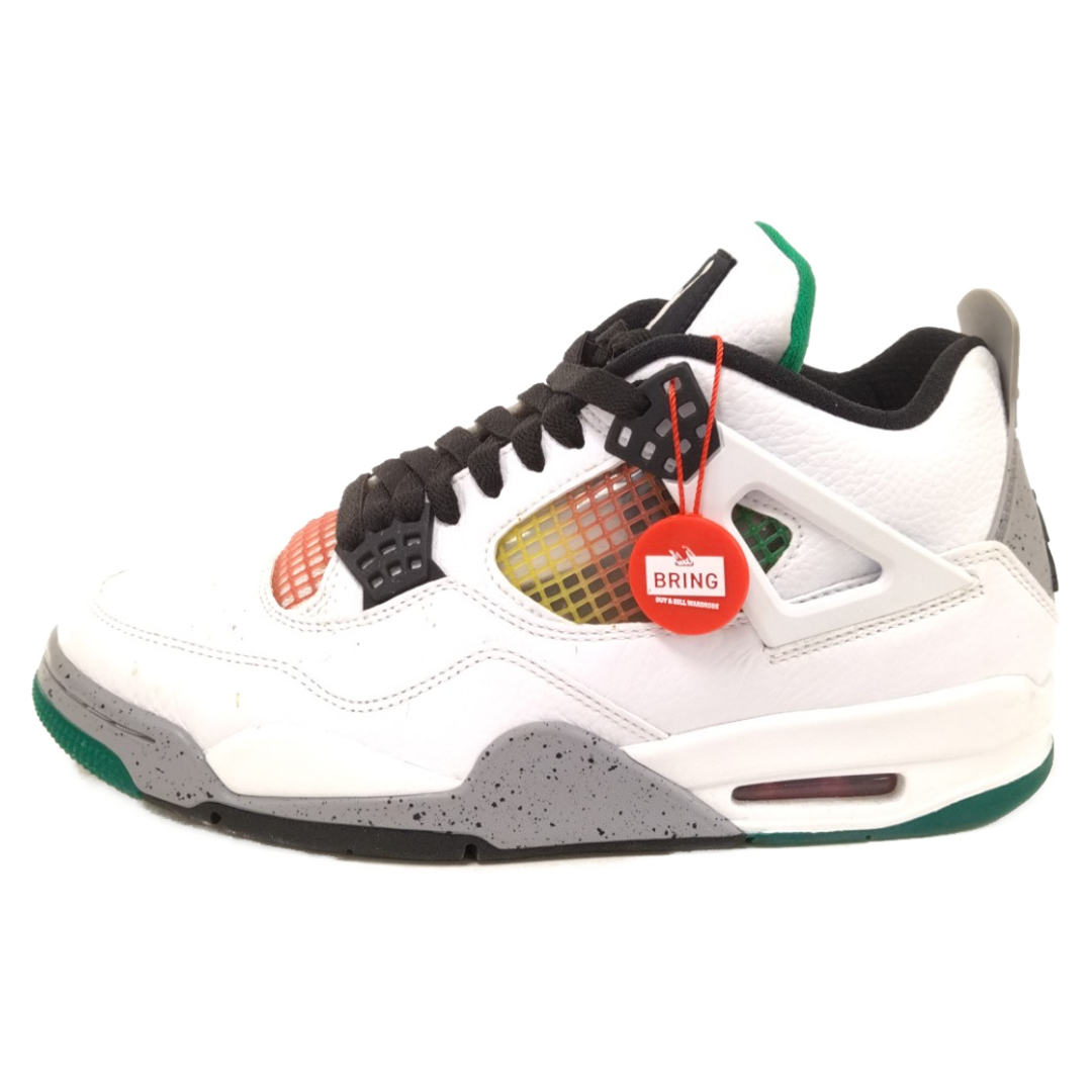 NIKE(ナイキ)のNIKE ナイキ WMNS AIR JORDAN 4 RETRO LUCID GREEN AQ9129-100 ウィメンズ エアジョーダン4 レトロ ローカットスニーカー ホワイト/グリーン US10.5/27.5cm メンズの靴/シューズ(スニーカー)の商品写真