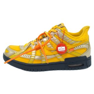 ナイキ(NIKE)のNIKE ナイキ ×OFF-WHITE AIR RUBBER DUNK LOW UNIVERSITY GOLD CU6015-700 オフホワイト ラバーダンク ローカットスニーカー イエロー US8.5/26.5cm(スニーカー)