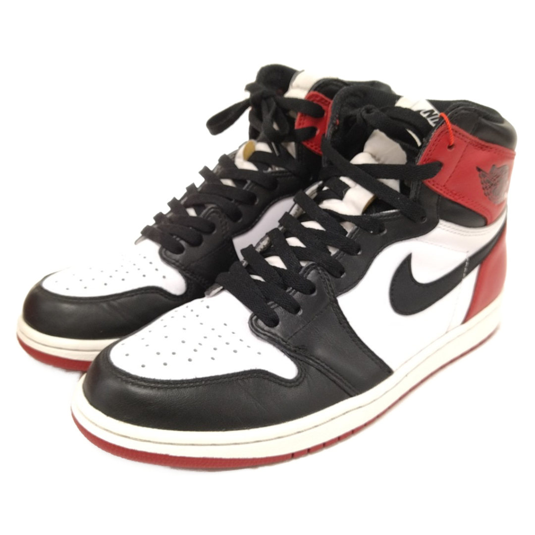 NIKE(ナイキ)のNIKE ナイキ AIR JORDAN1 RETRO HIGH OG BLACK TOE 555088-125 エアジョーダン1 ハイカットスニーカー ブラック/レッド つま黒 US10/28cm メンズの靴/シューズ(スニーカー)の商品写真