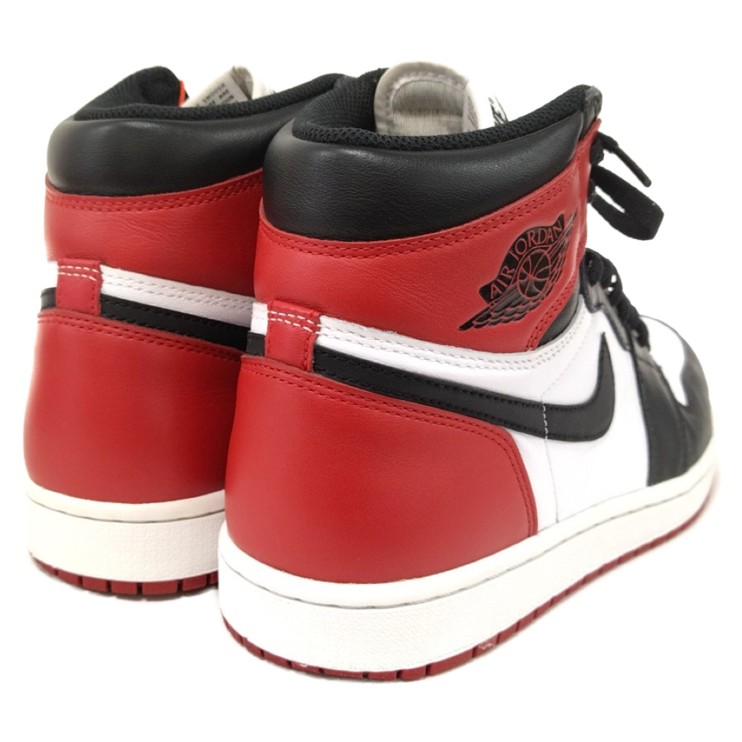 NIKE(ナイキ)のNIKE ナイキ AIR JORDAN1 RETRO HIGH OG BLACK TOE 555088-125 エアジョーダン1 ハイカットスニーカー ブラック/レッド つま黒 US10/28cm メンズの靴/シューズ(スニーカー)の商品写真