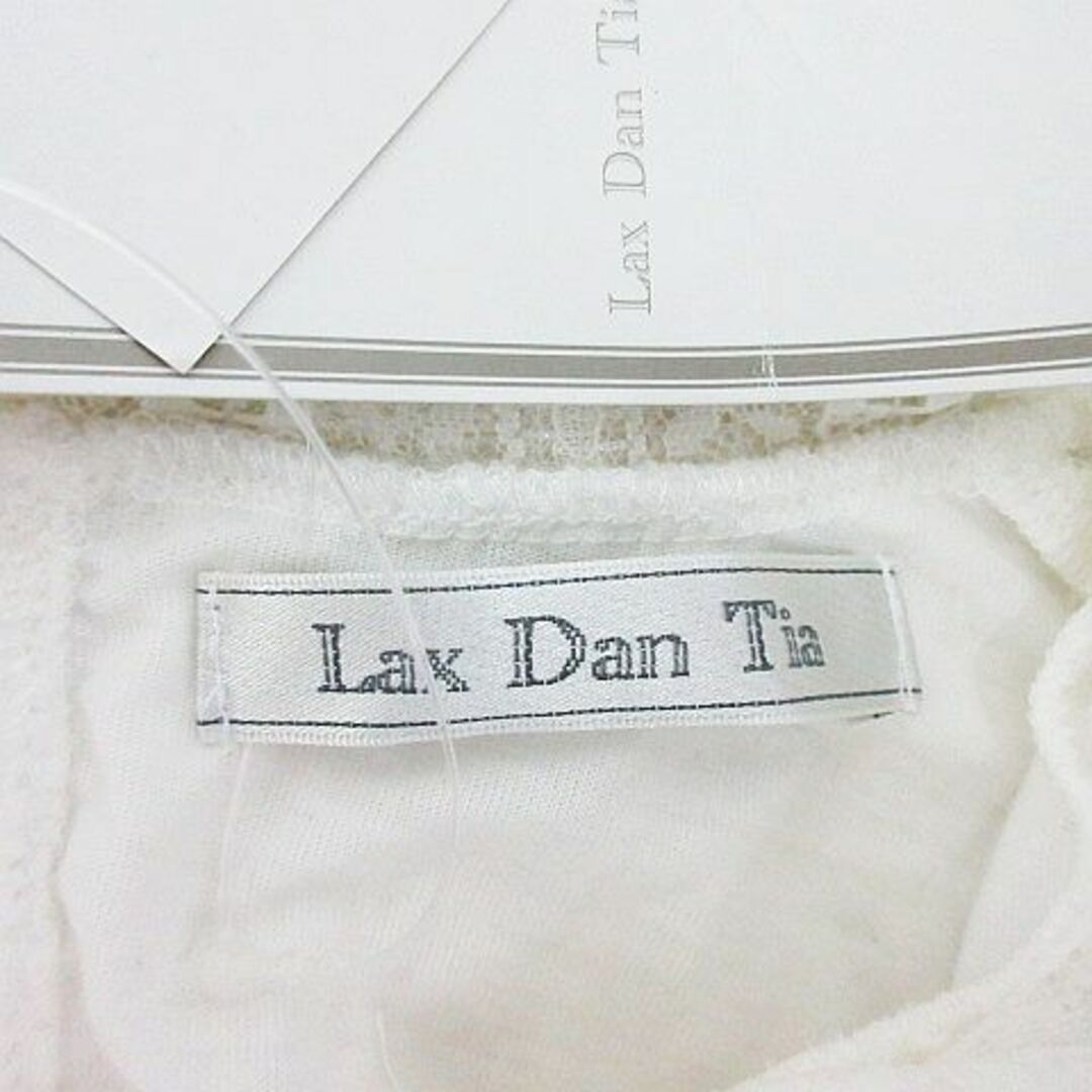 other(アザー)のLax Dan Tia カットソー ノースリーブ 総レース フリル L ホワイト レディースのトップス(カットソー(半袖/袖なし))の商品写真